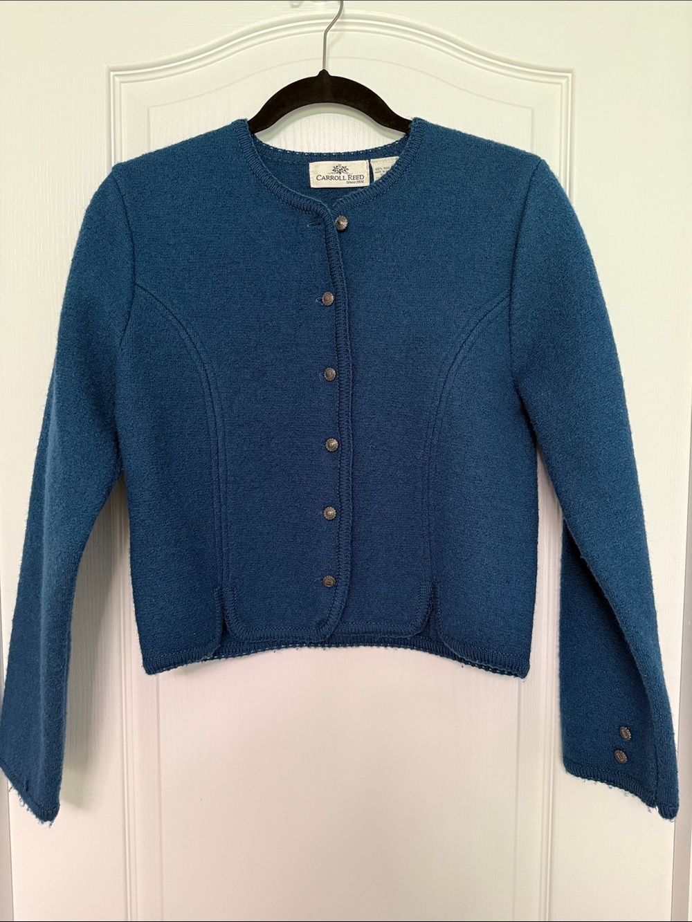Blue-Teal Boiled Wool Women's Jacket from Carroll Reed